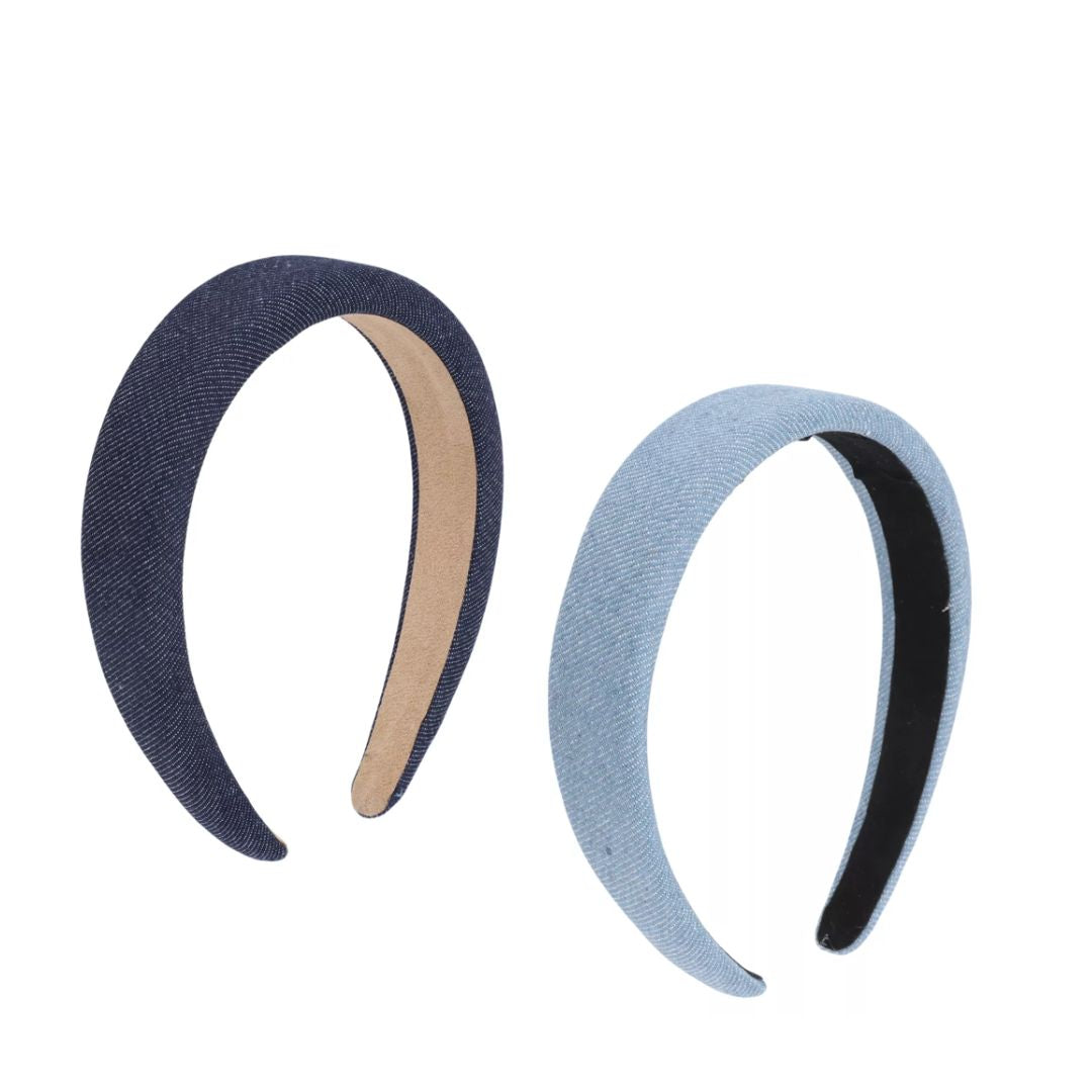 Set of Two Denim Headbands