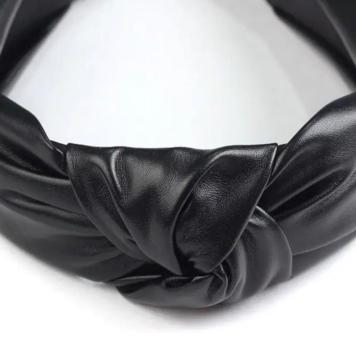 Leatherette Top Knot Headband
