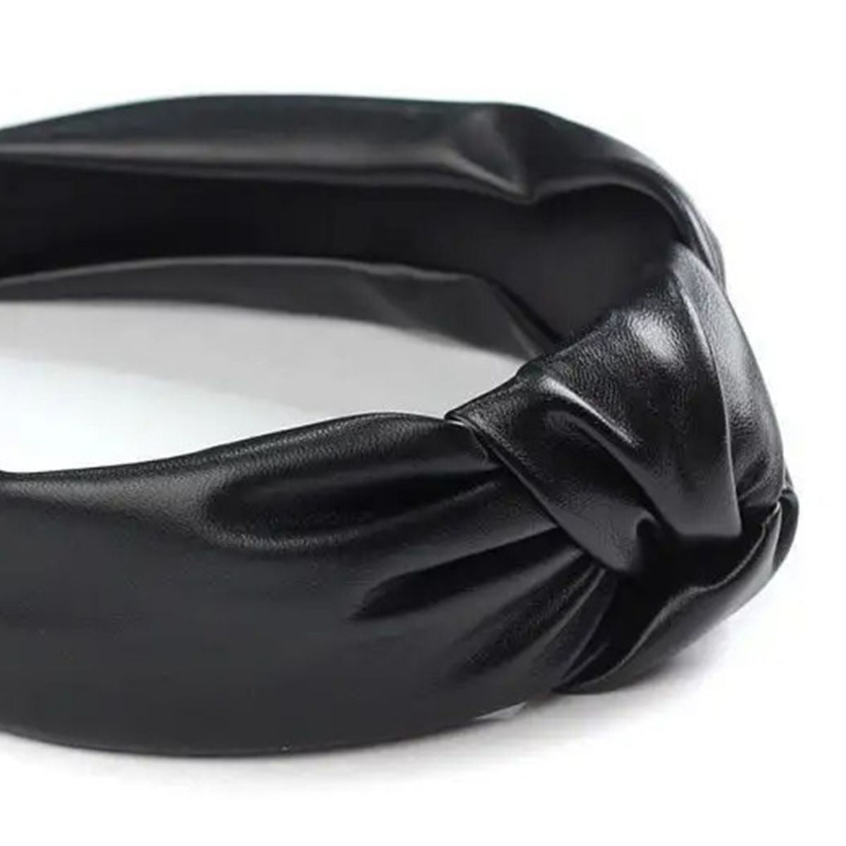 Leatherette Top Knot Headband