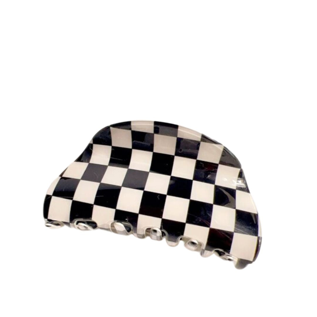 Black and White Check Claw