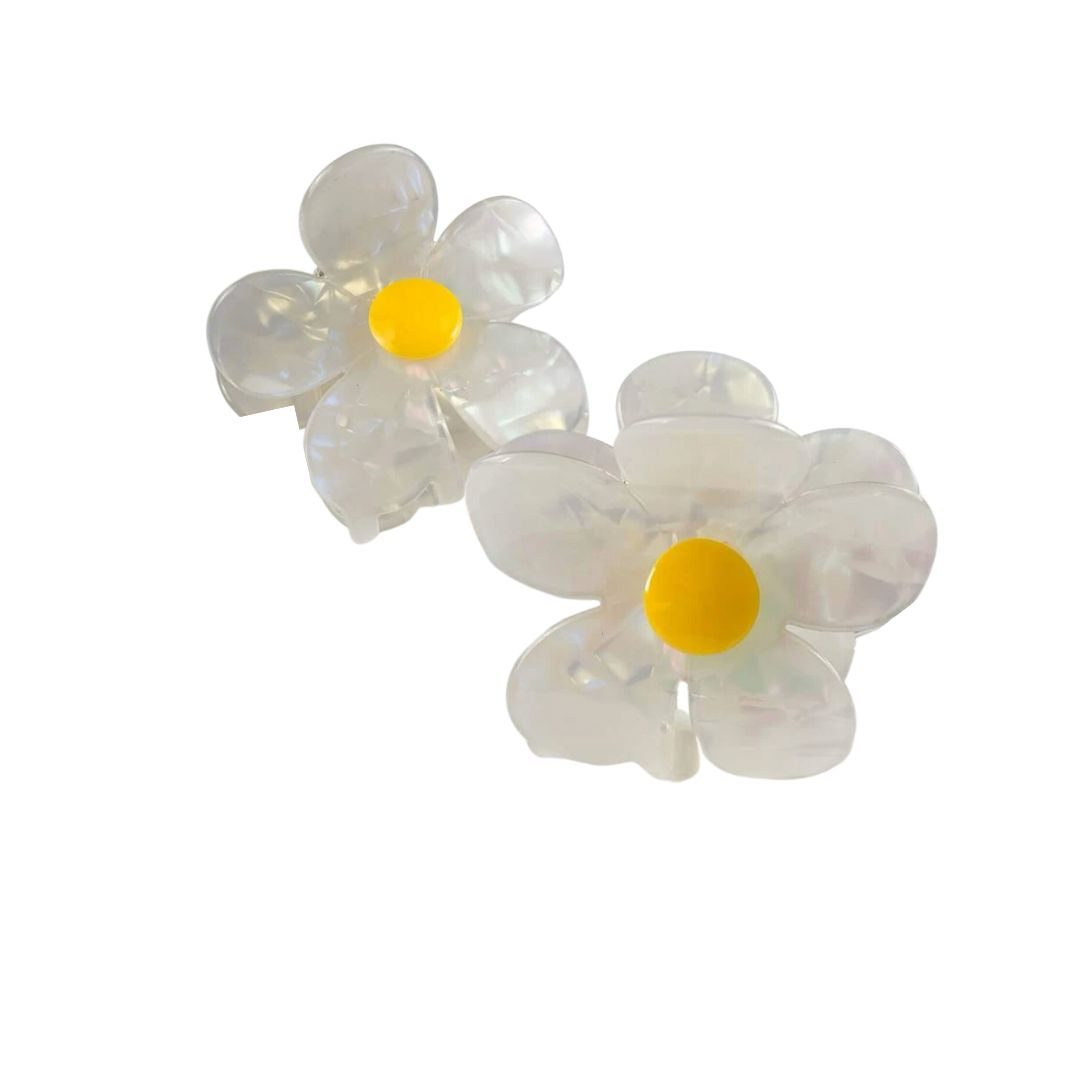 Daisy Flower Hair Claw Clips
