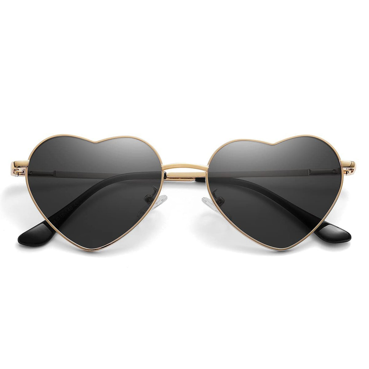 PITCH BLACK HEART COCO SUNGLASSES SAMPLES Bonnie Clyde | Coco | Black & Black Lens Sunglasses | Shade  main image 2