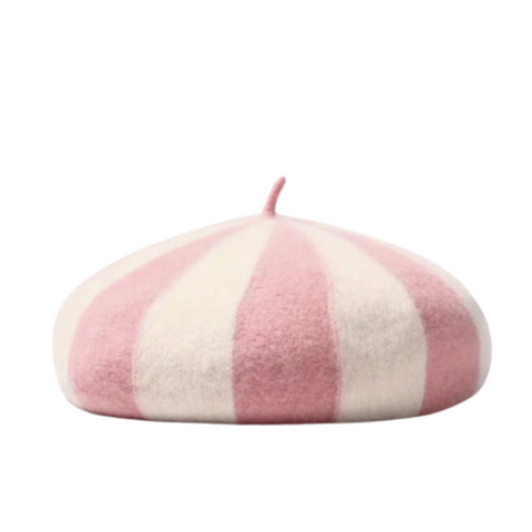 Candy Striped Beret
