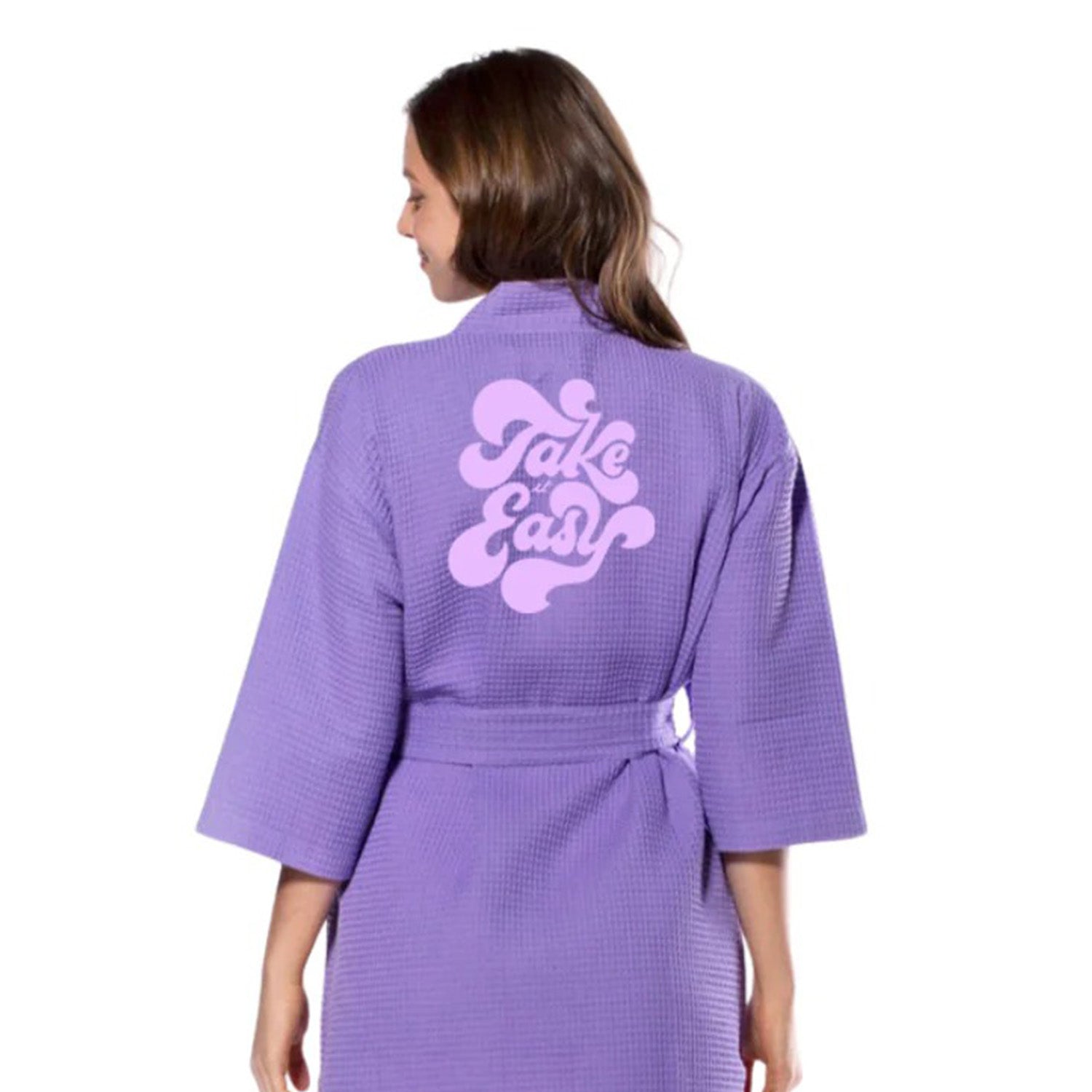 Take it Easy - Purple Waffle Robe