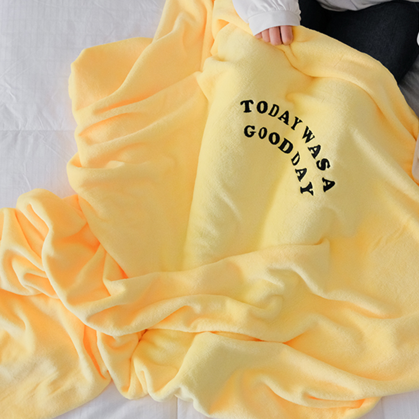 Today Was A Good Day Plush Fleece Nap Blanket