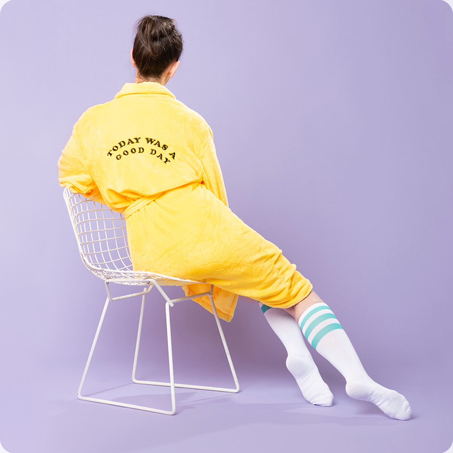 Today Was A Good Day Plush Fleece Robe