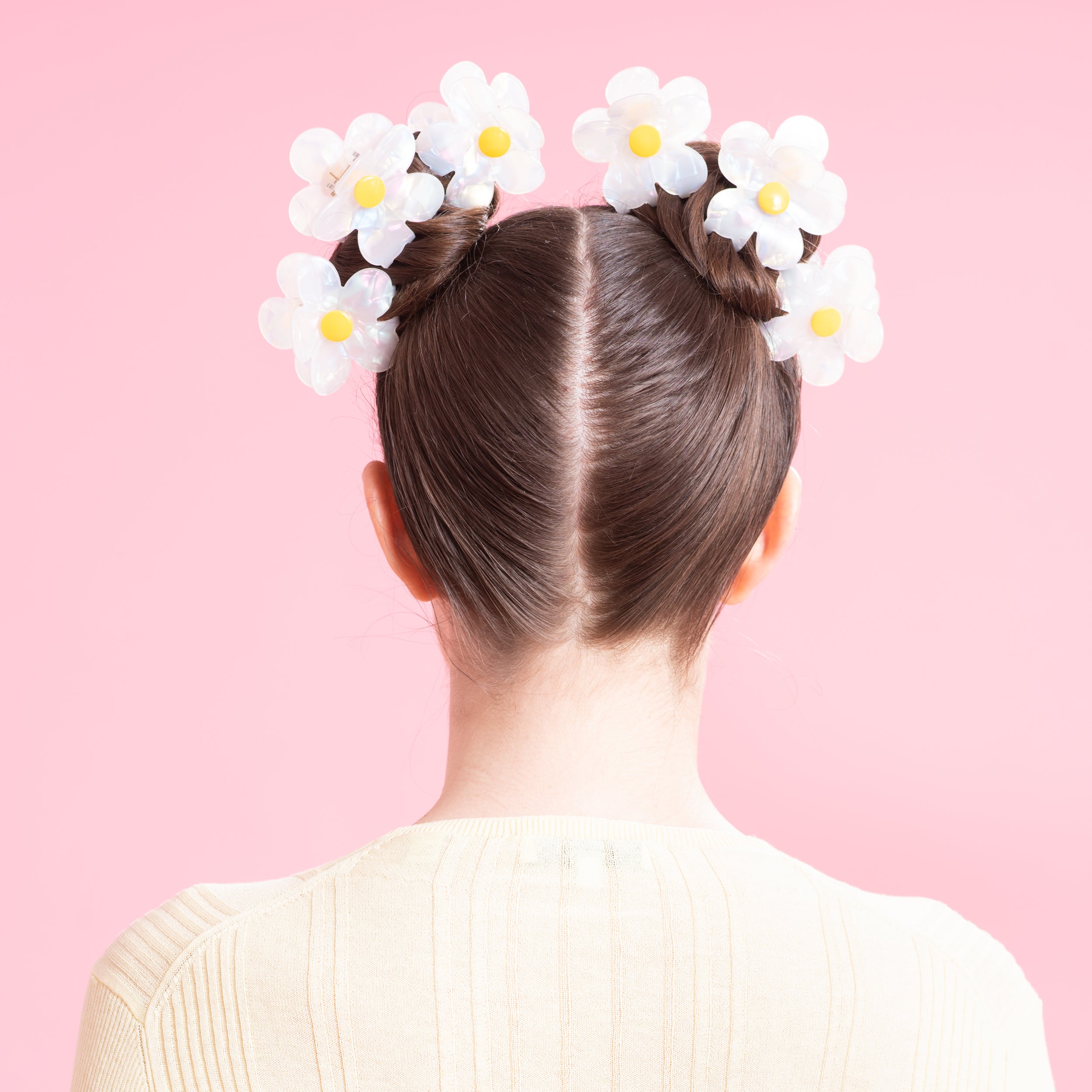 Daisy Flower Hair Claw Clips