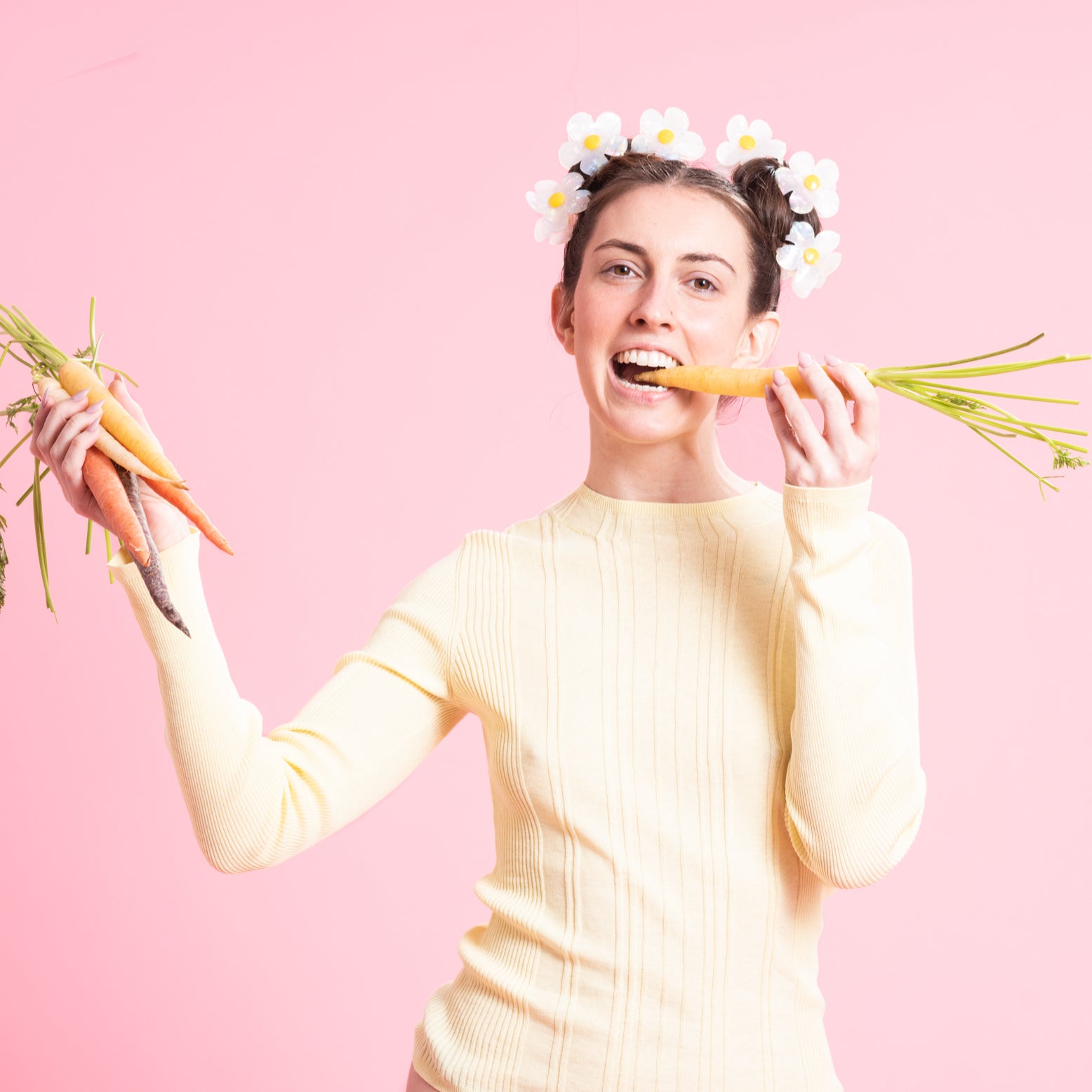 Daisy Flower Hair Claw Clips