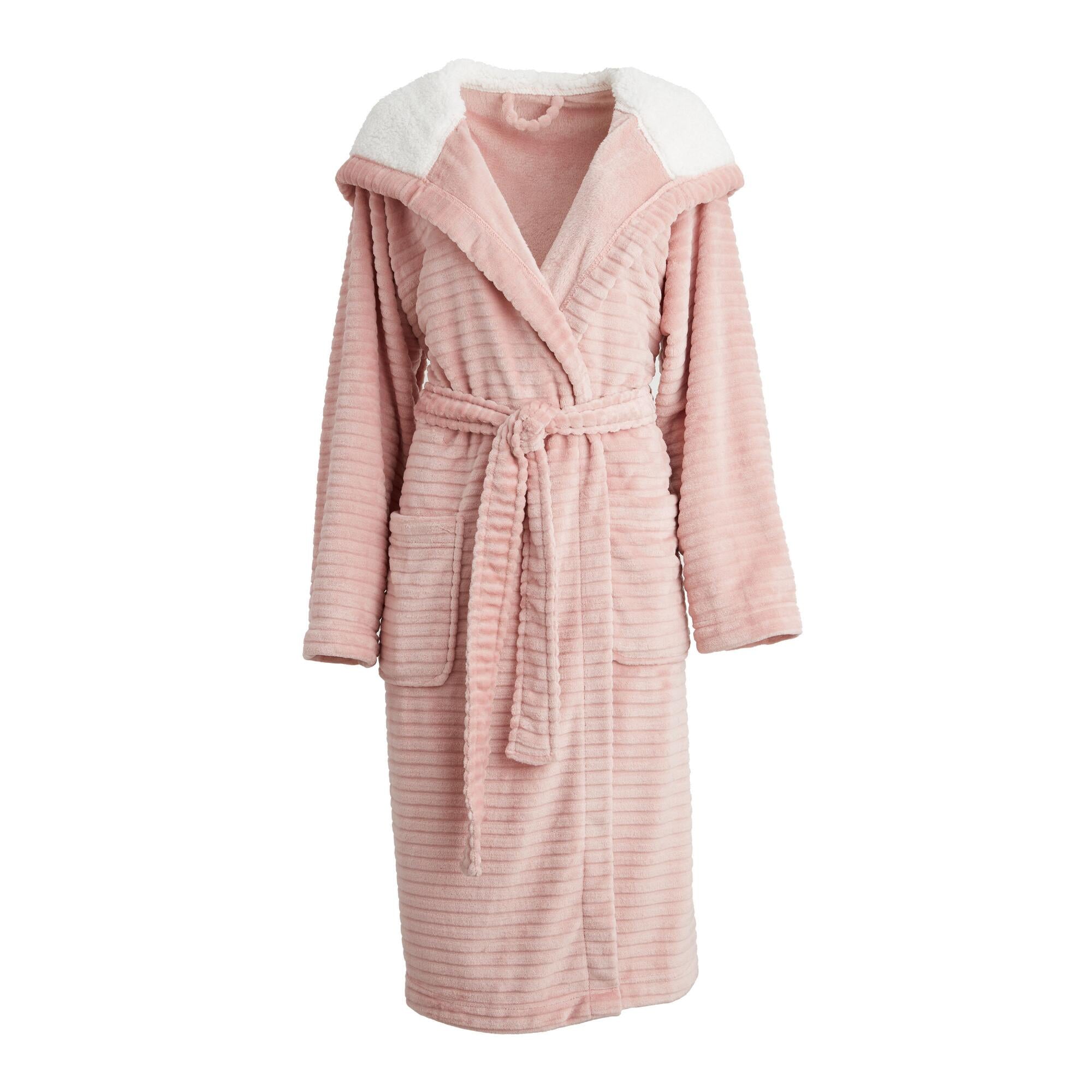 Hooded Ribbed Robe