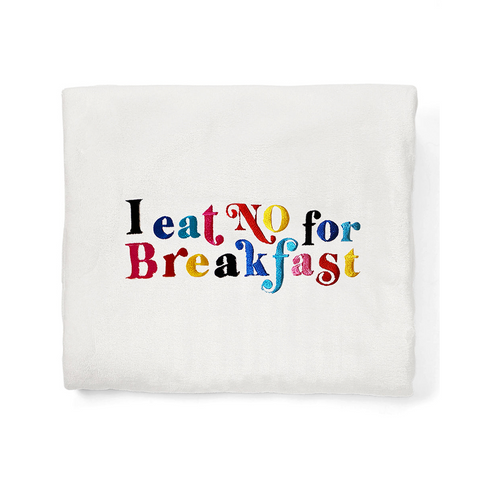 I Eat NO for Breakfast Plush Fleece Nap Blanket