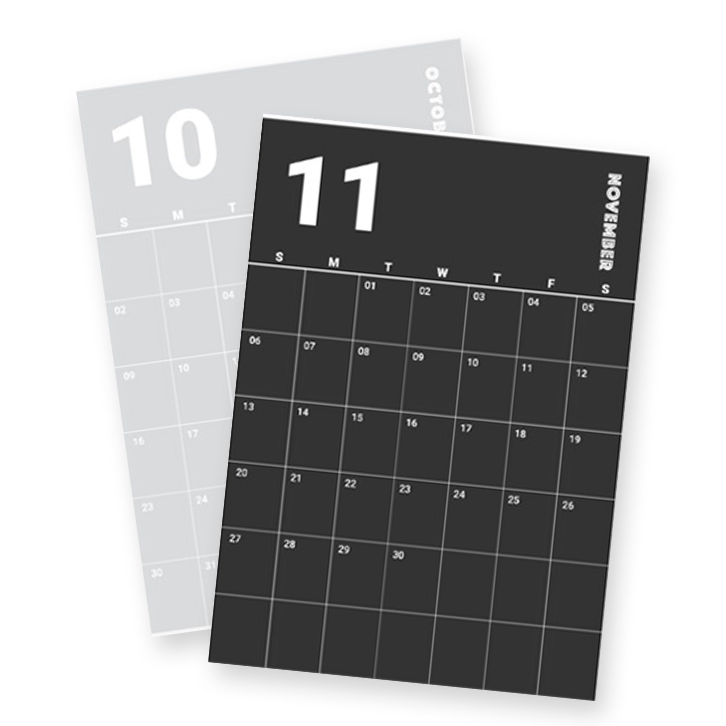 15 Shades of Grey Wall Planner