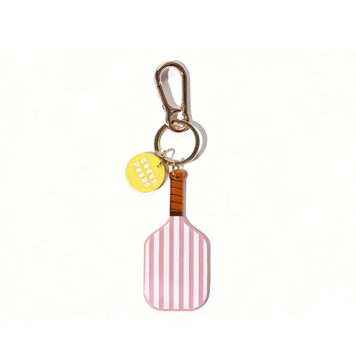 Pickleball Bag Charm (Pink/White)