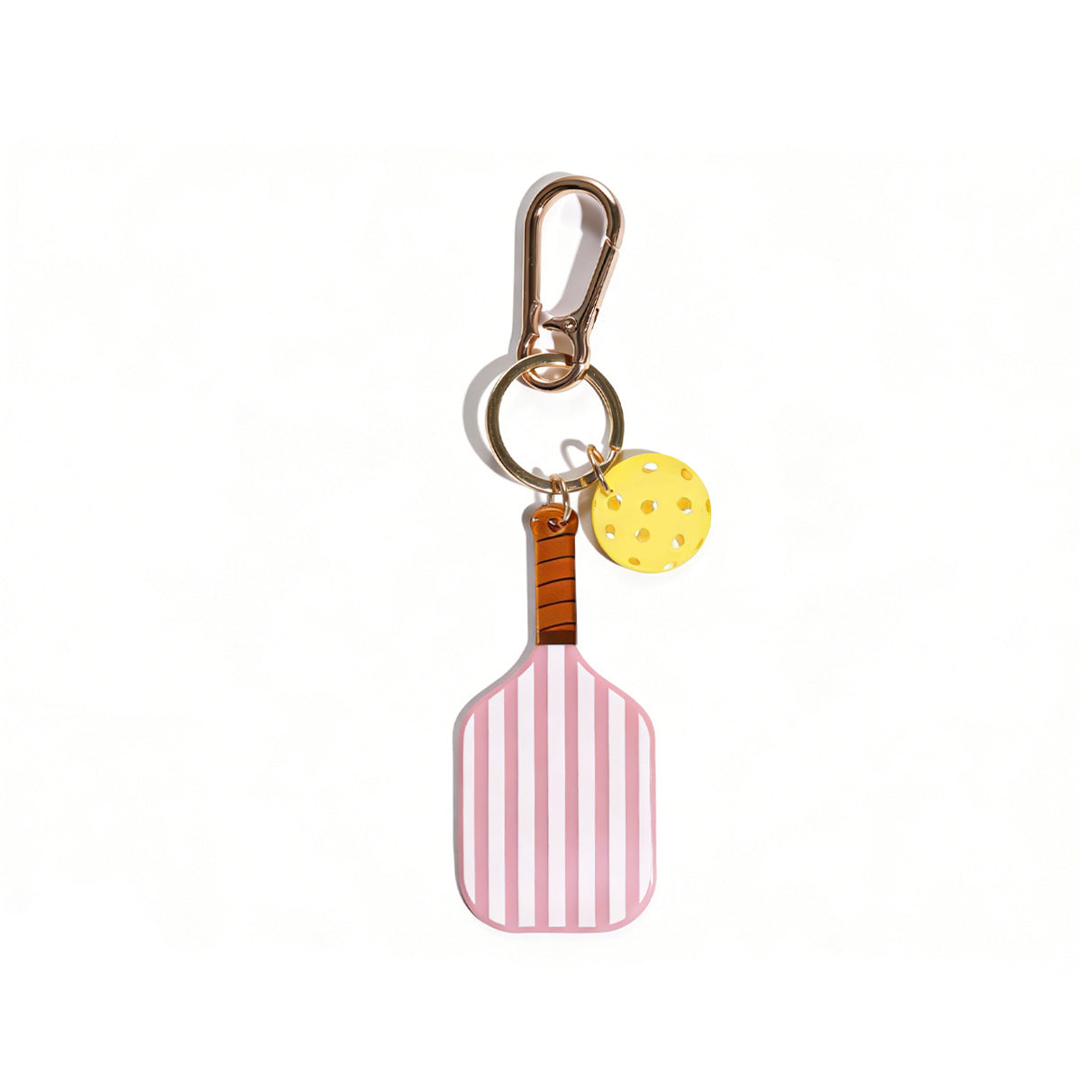 Pickleball Bag Charm (Pink/White)