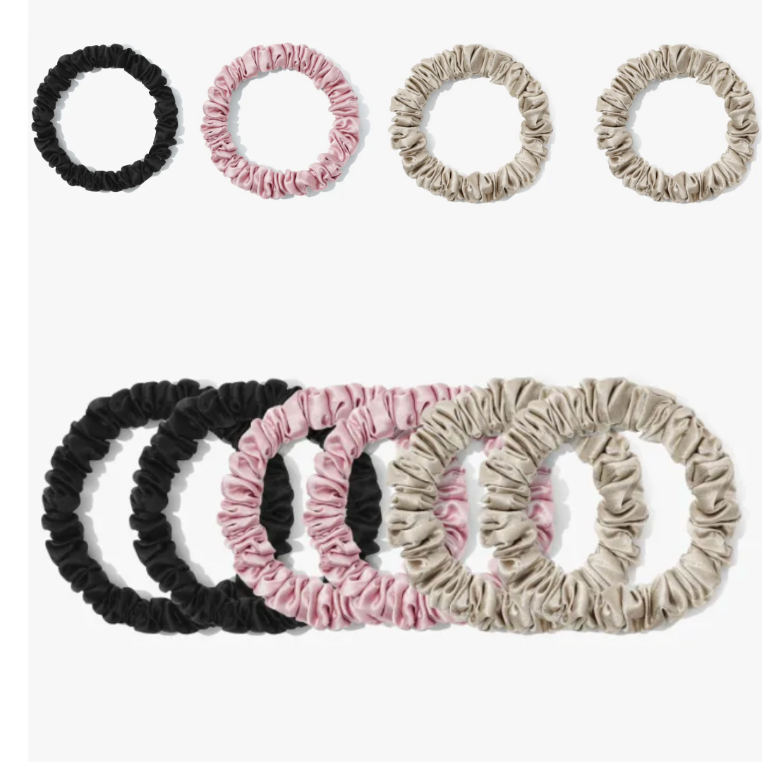 Skinny Silky Scrunchies (6 Pack)