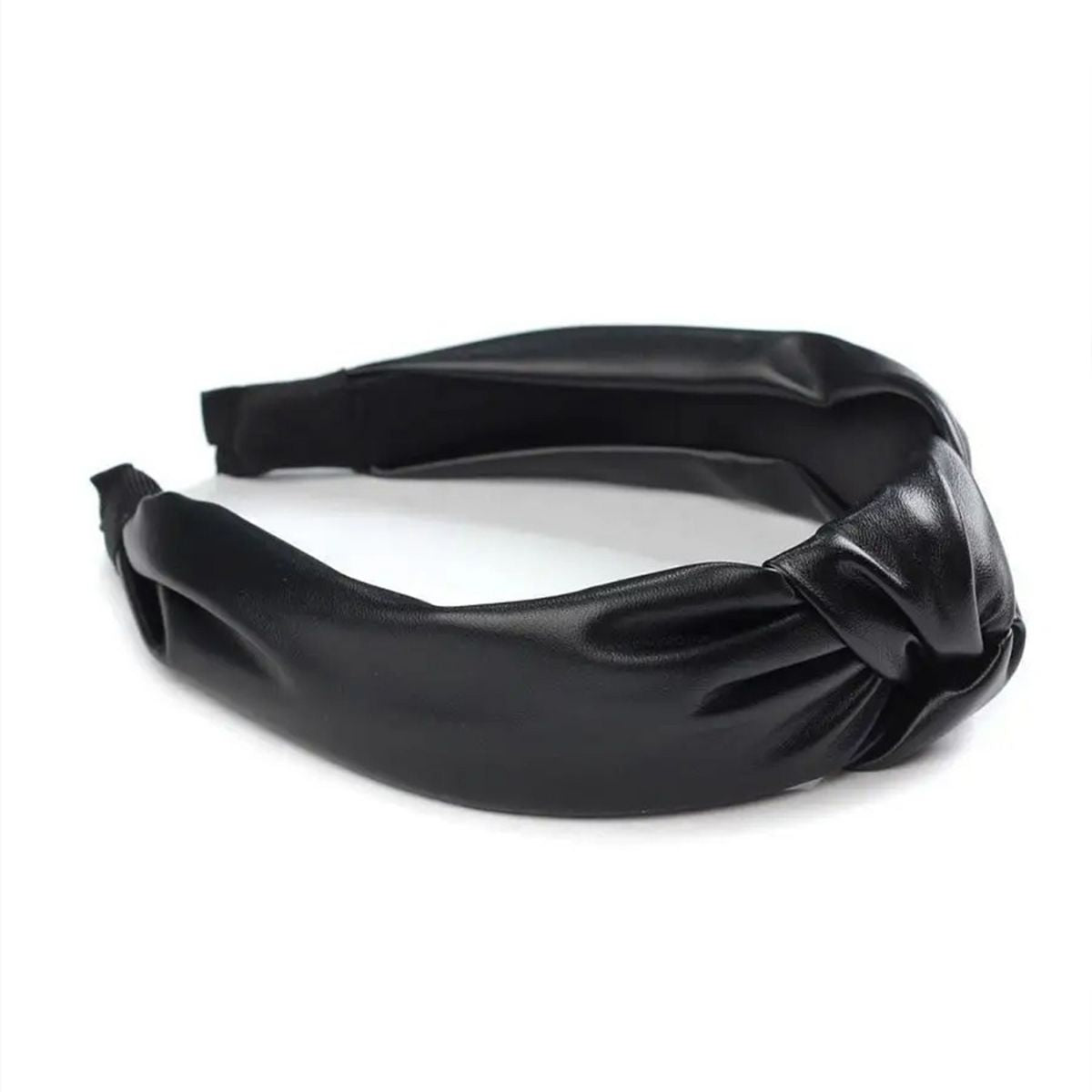 Leatherette Top Knot Headband