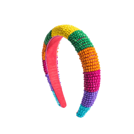 Beaded Headband in Rio