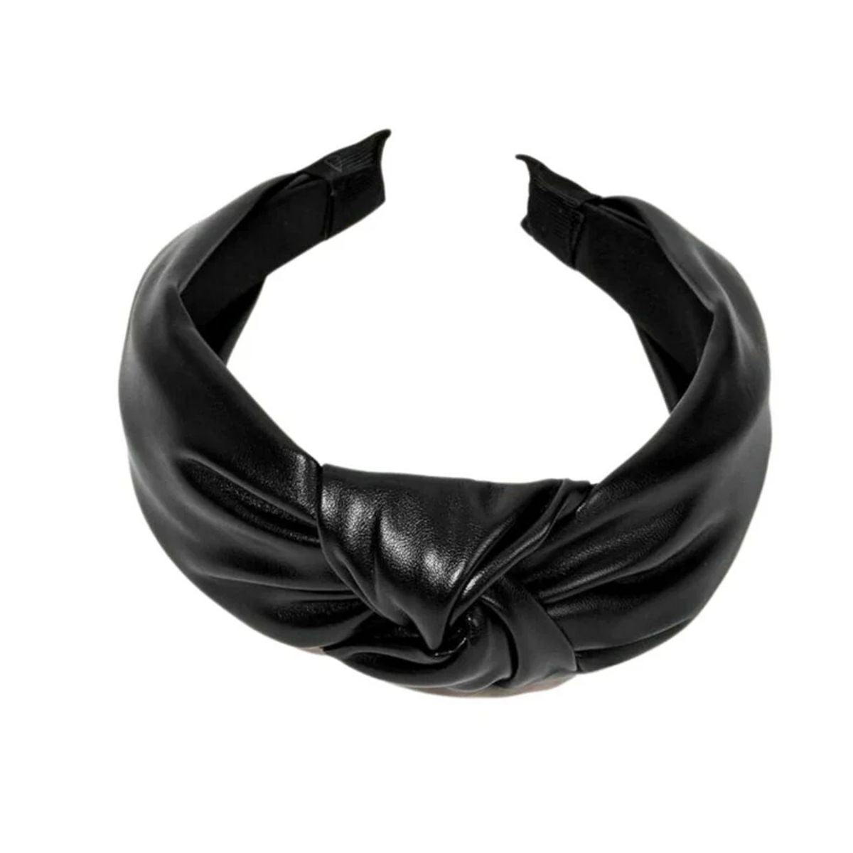 Leatherette Top Knot Headband