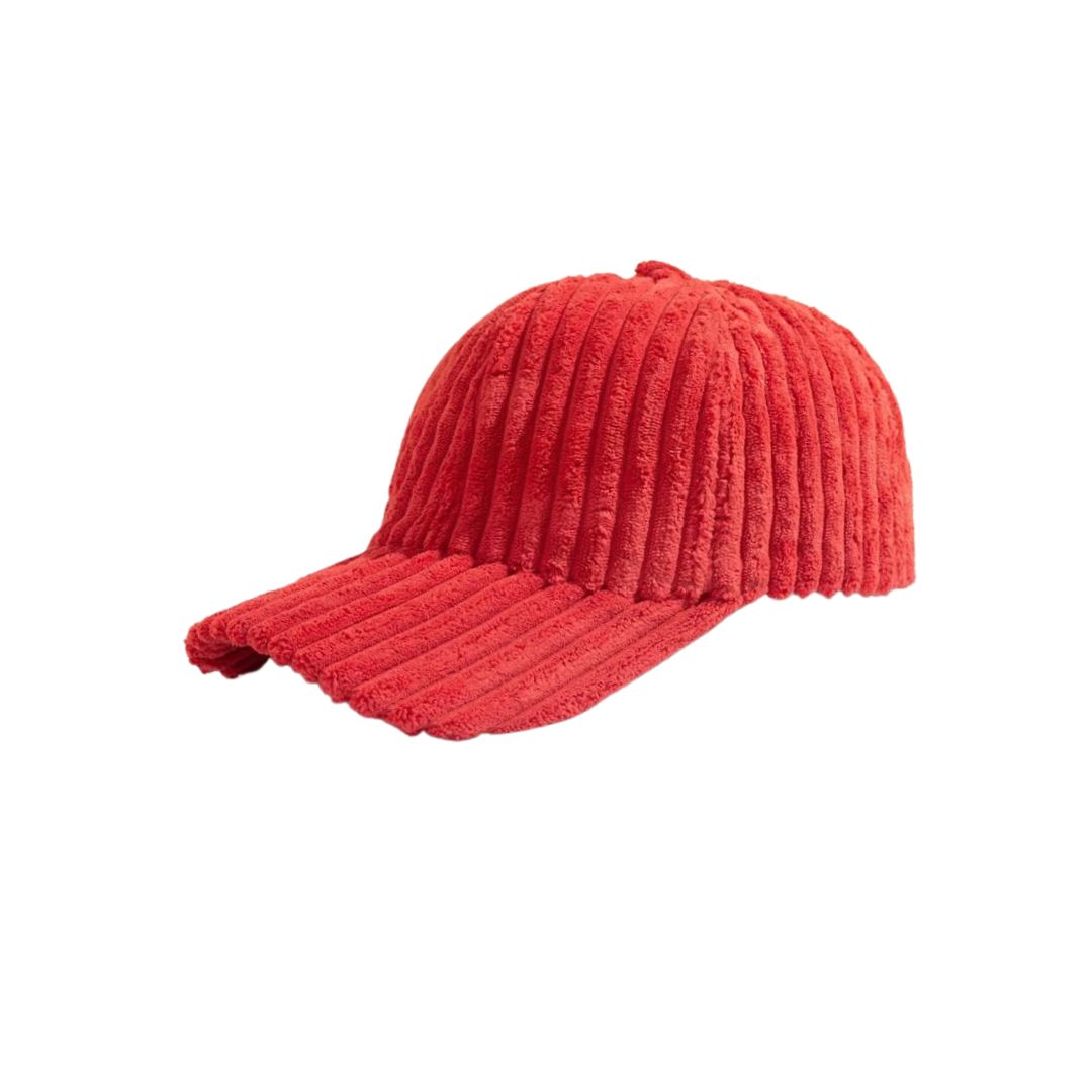 Corduroy Baseball Cap (Red)