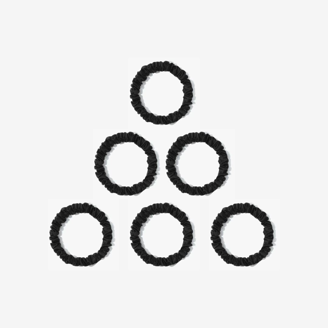 Skinny Silky Scrunchies (6 Pack)