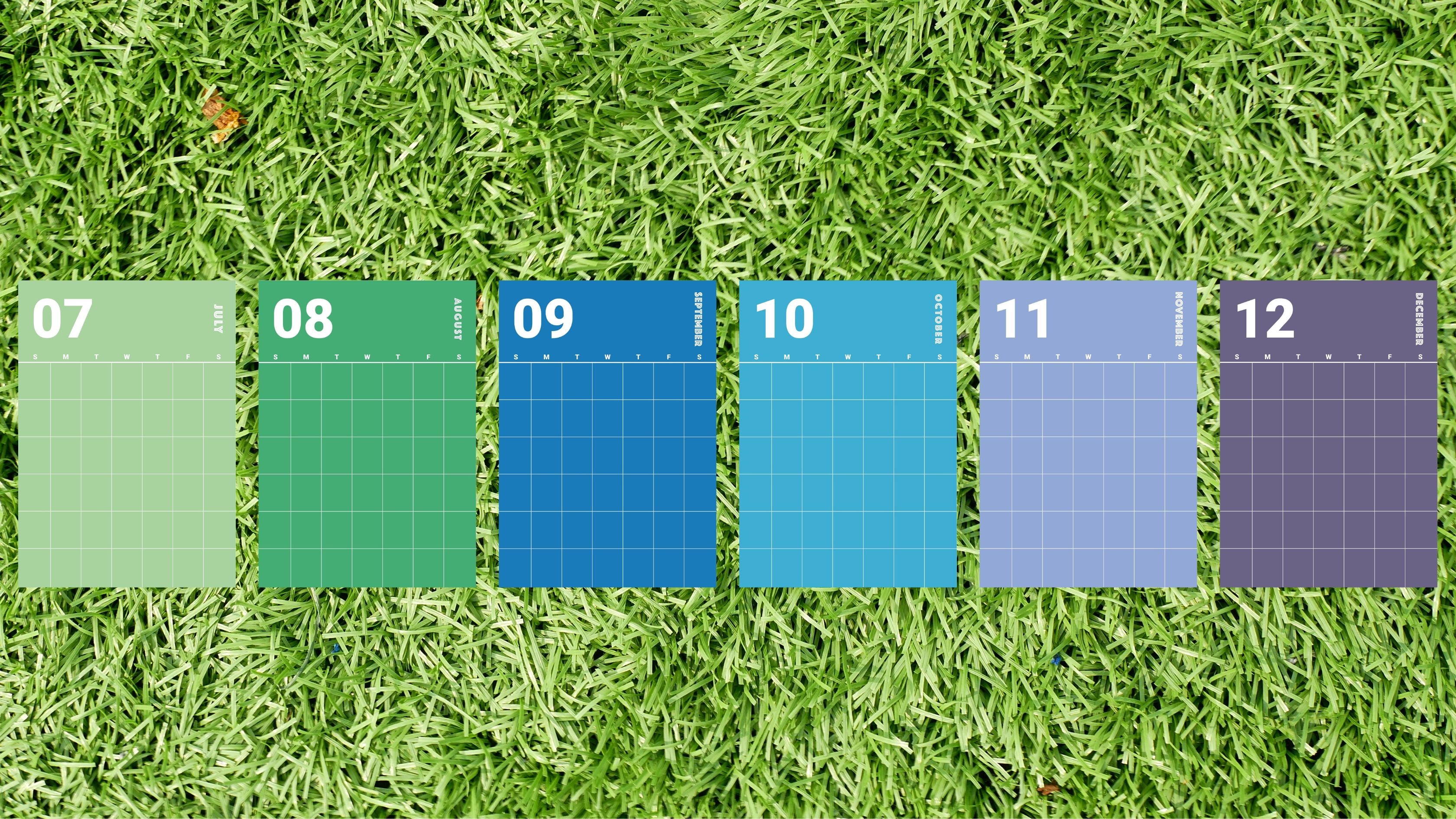 6 Month Rainbow Wall Planner