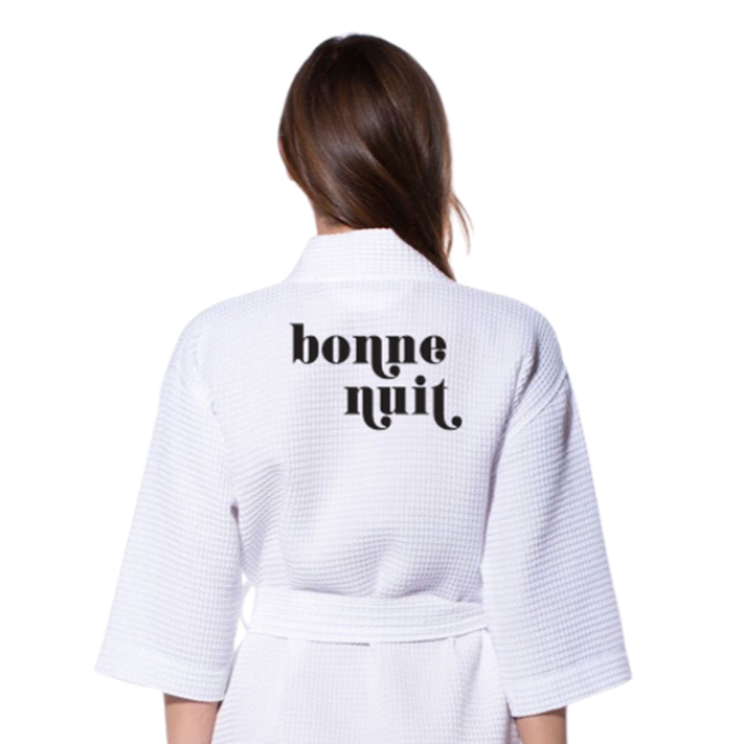 Bonne Nuit - White Waffle Robe