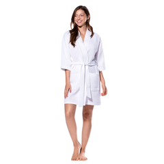 Bonne Nuit - White Waffle Robe