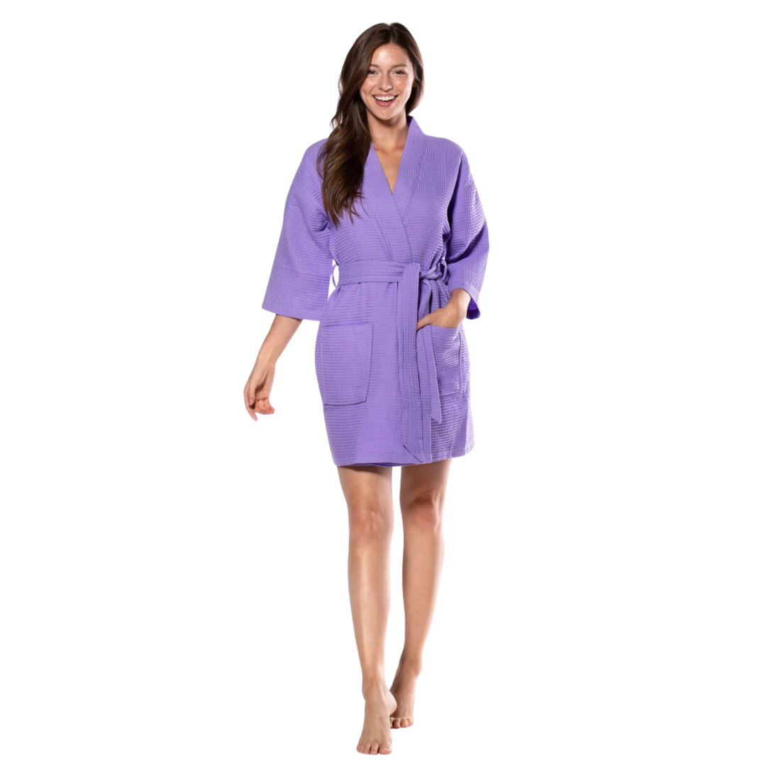 Take it Easy - Purple Waffle Robe