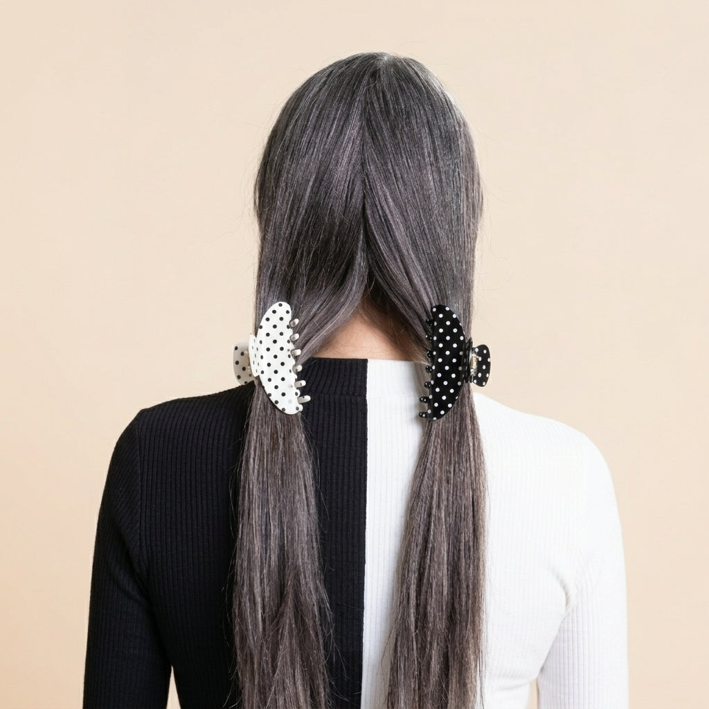 Polka Dot Hair Claws