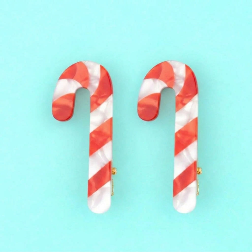 Candy Cane Hair Clips – 2 Pack