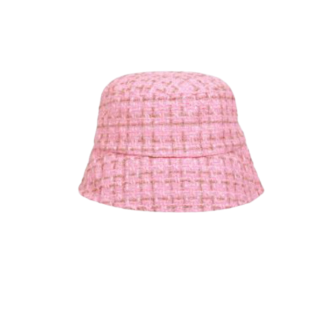 Bucket Hat - Pink Tweed