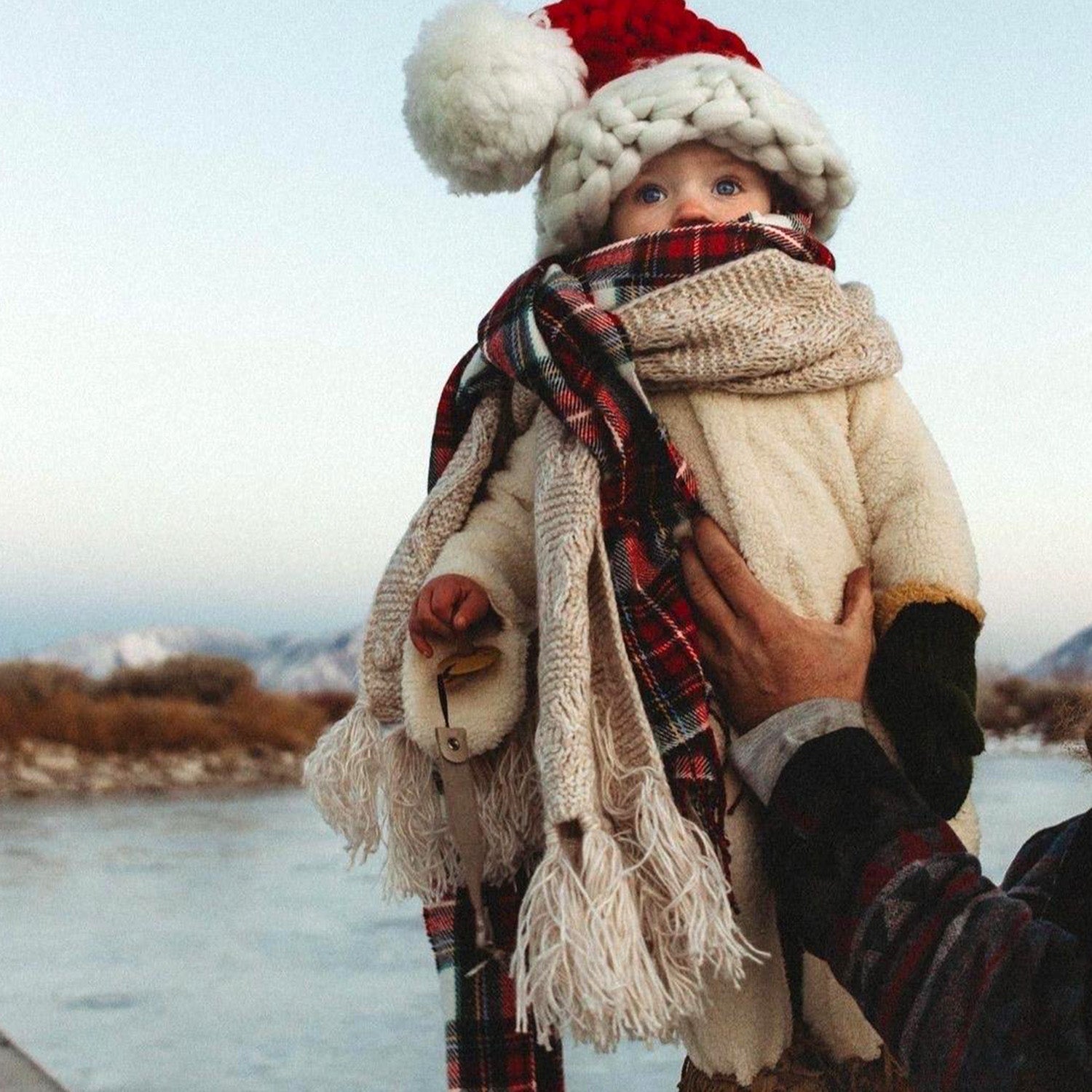 Chunky Knit Santa Hat