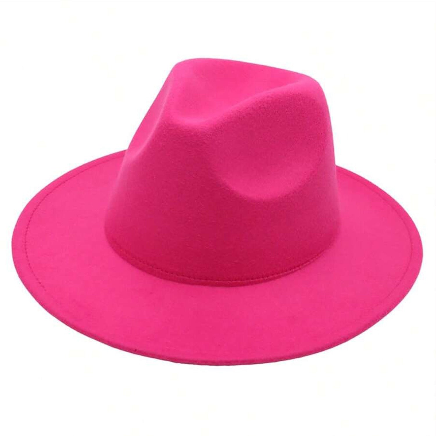 Classic Fedora Hat (Fuchsia)