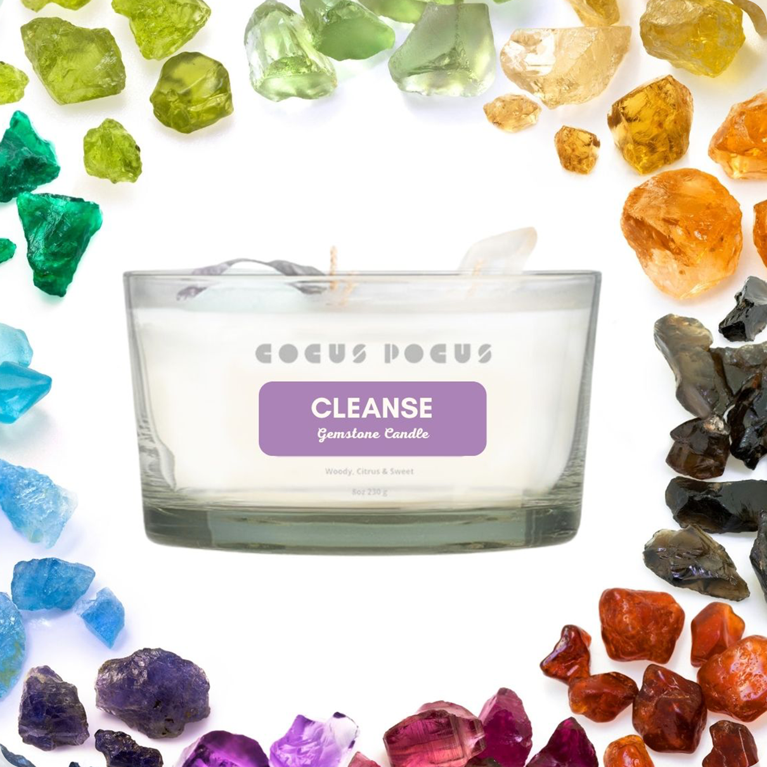 Cleanse Crystal Candle