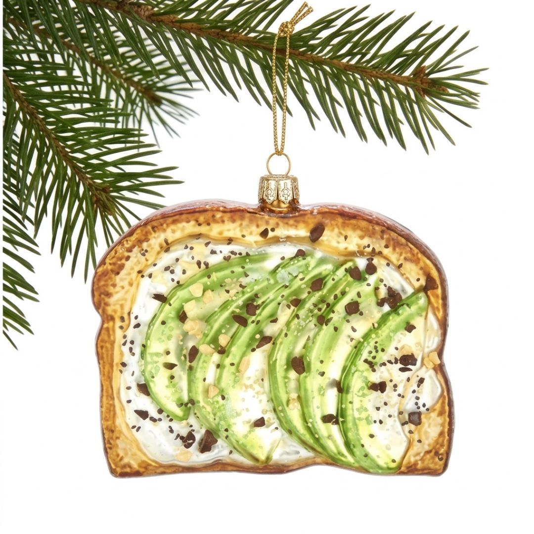 Avocado Toast Christmas Ornament