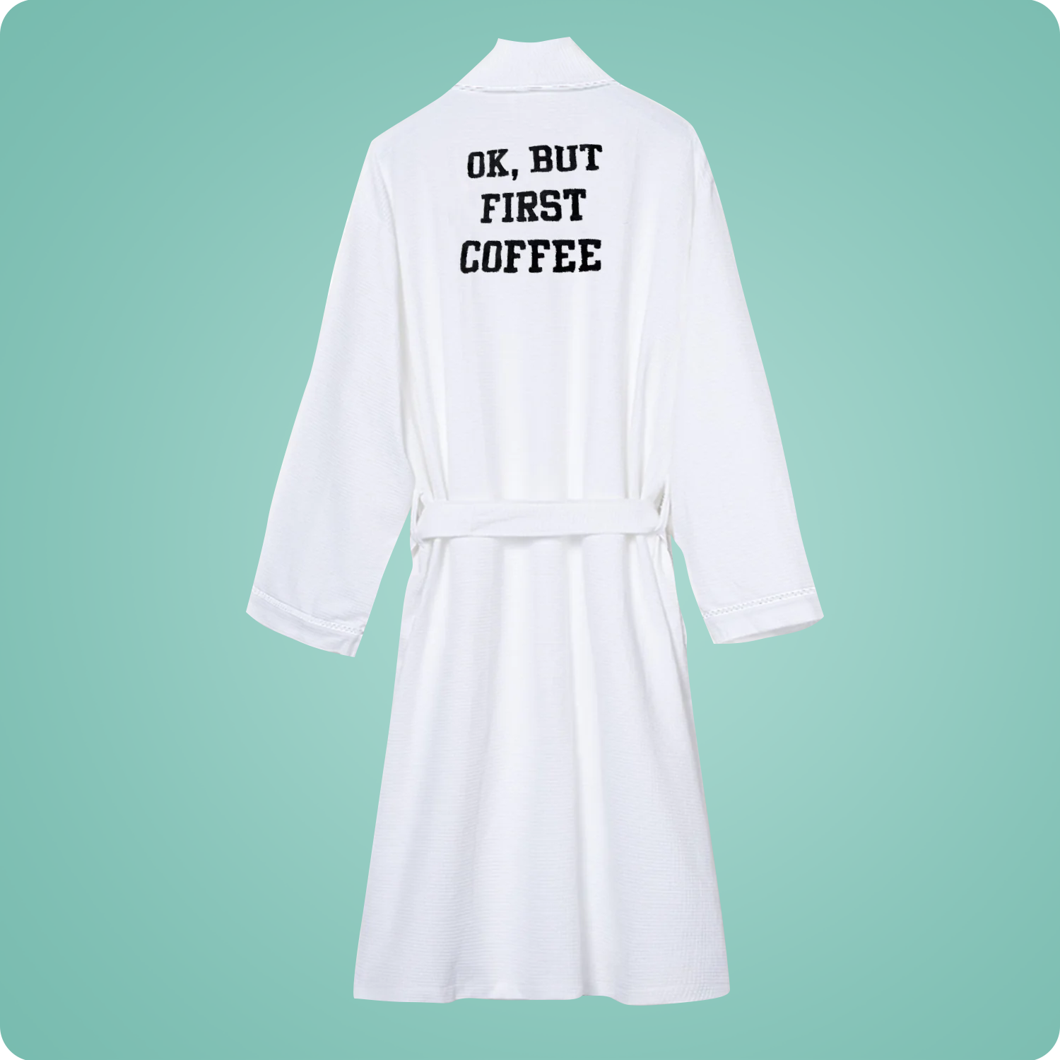 Ok, But First Coffee Plush Fleece Robe