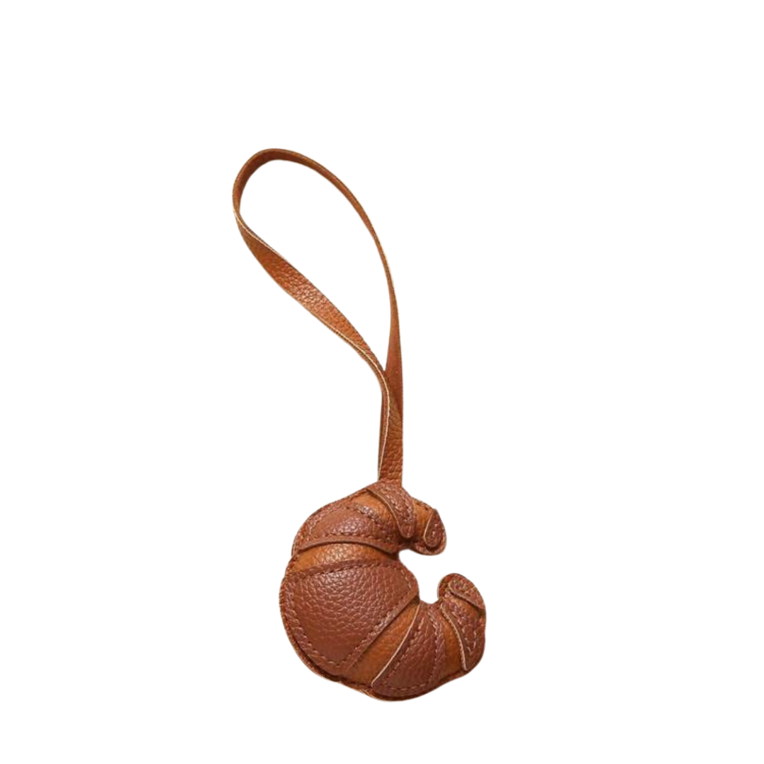 Croissant Bag Charm Keychain