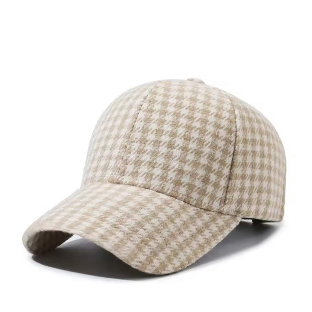 Houndstooth Pattern Baseball Cap