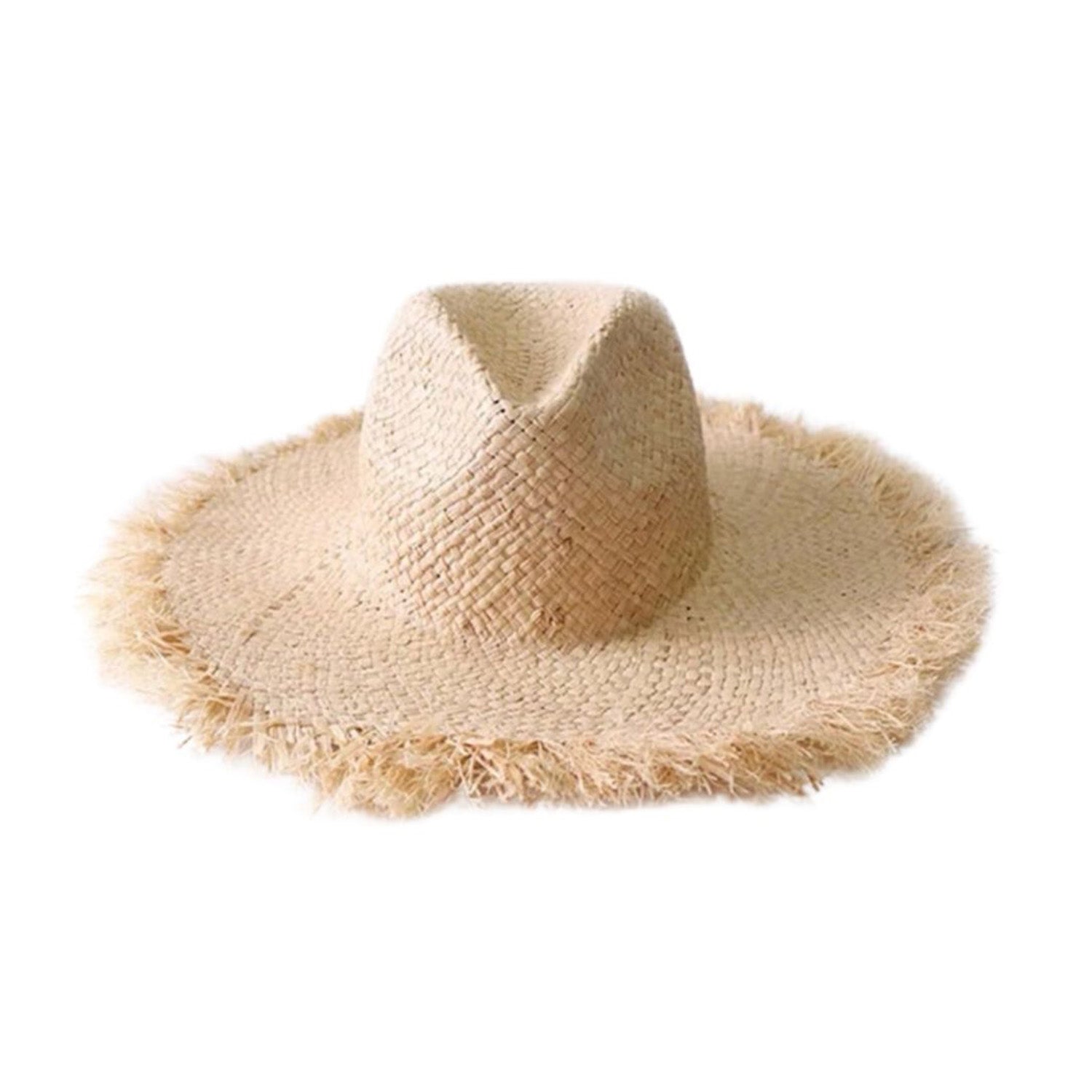 Frayed Straw Sun Hat