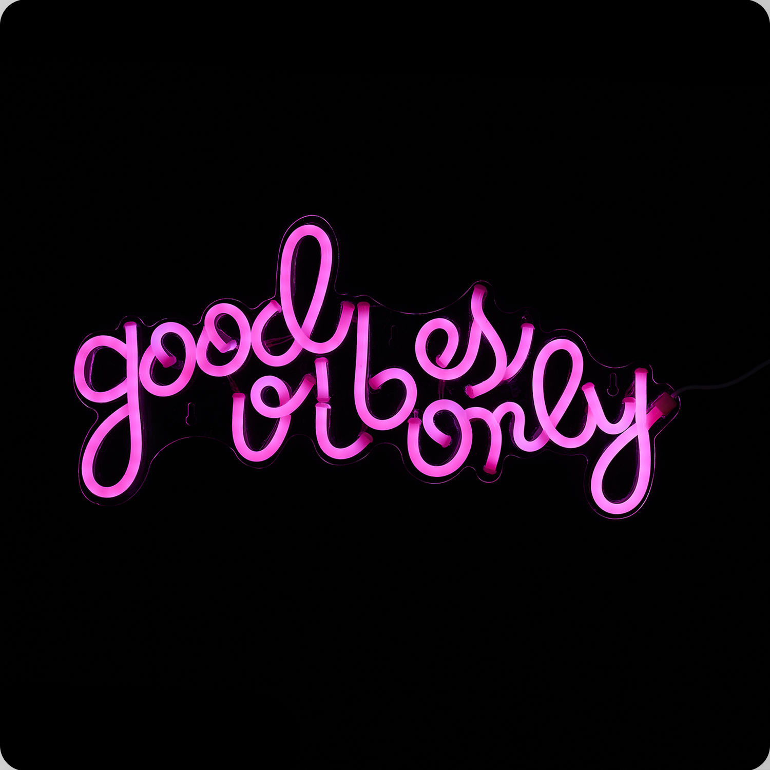 Good Vibes Only LED Neon Sign