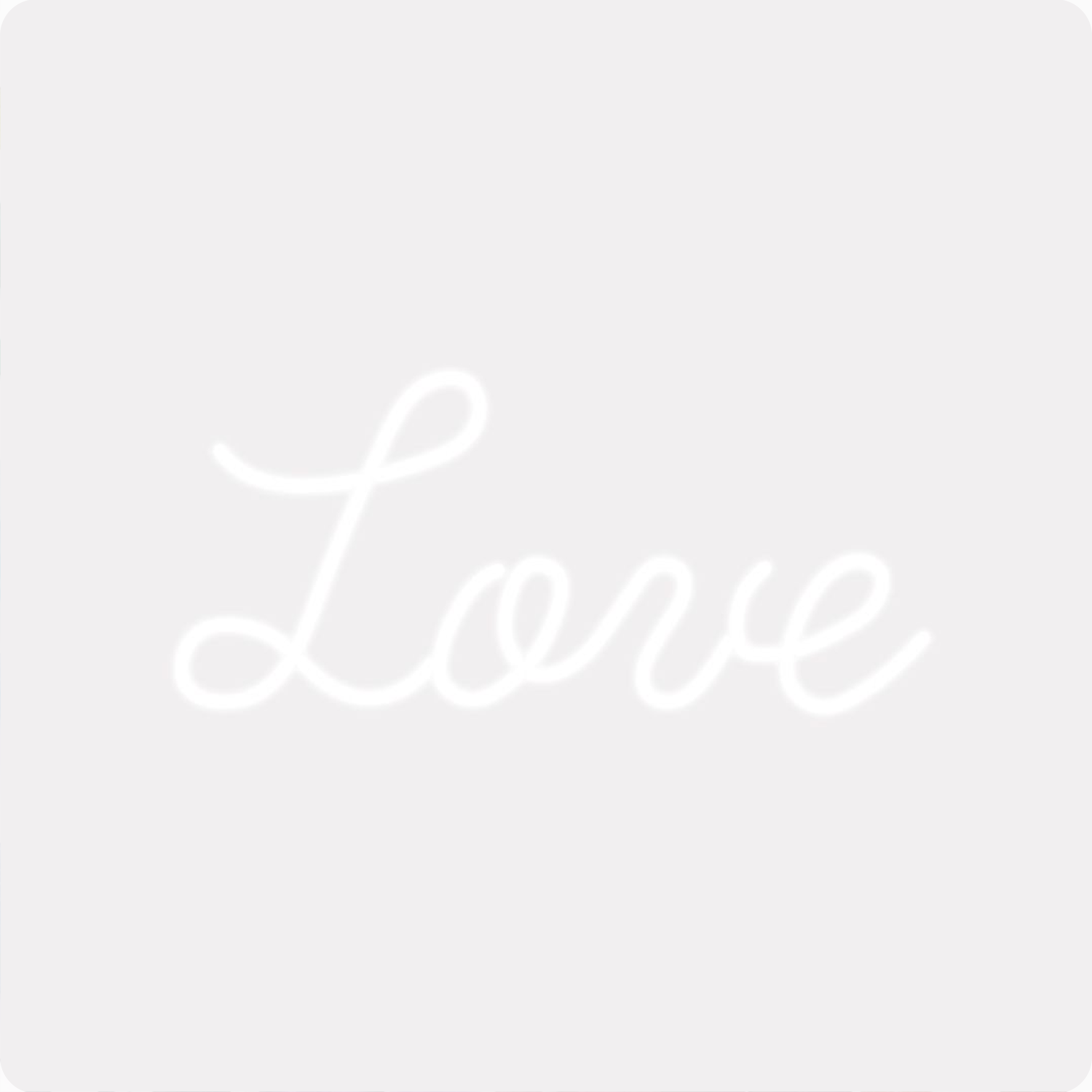 Love LED Neon Sign - White