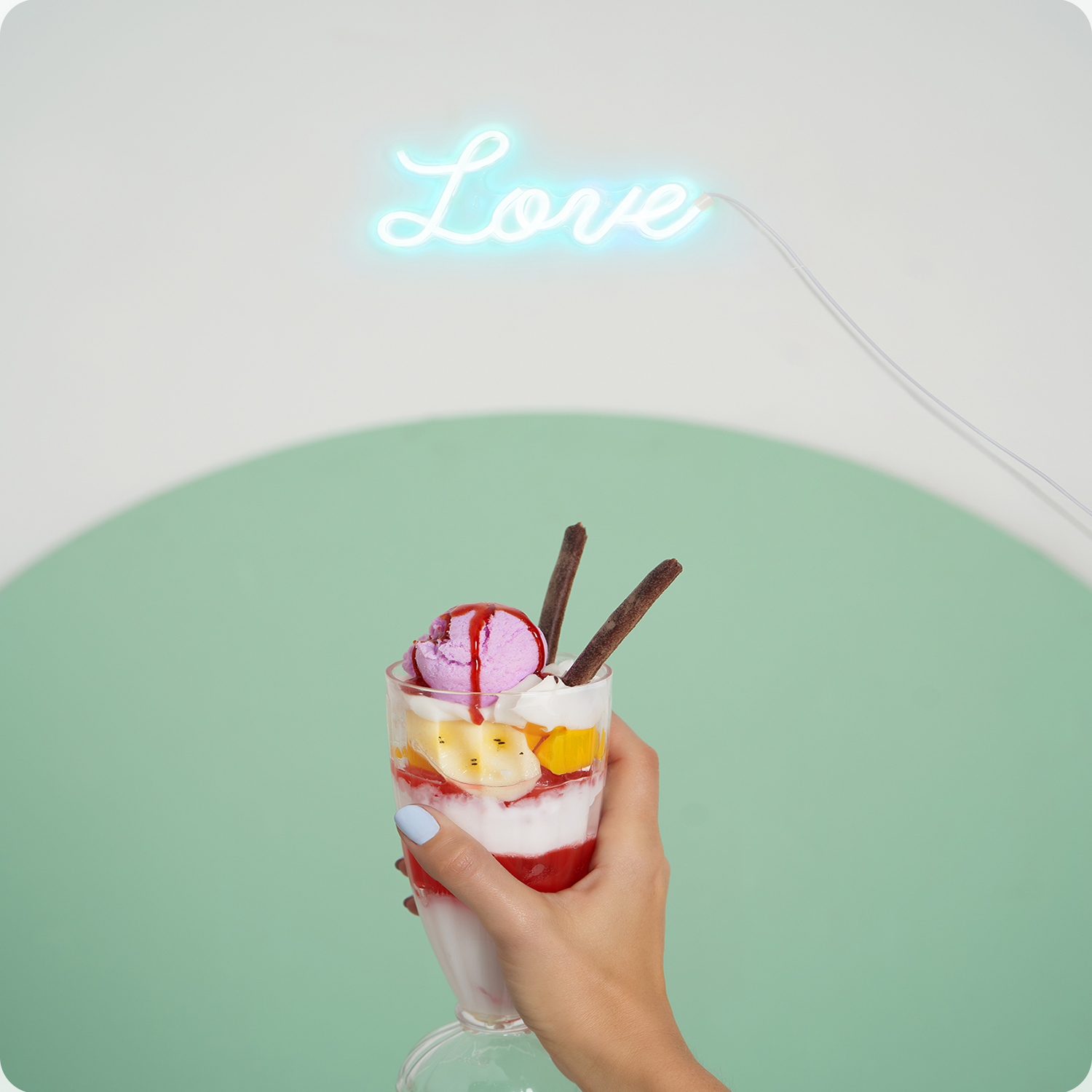 Love LED Neon Sign - White