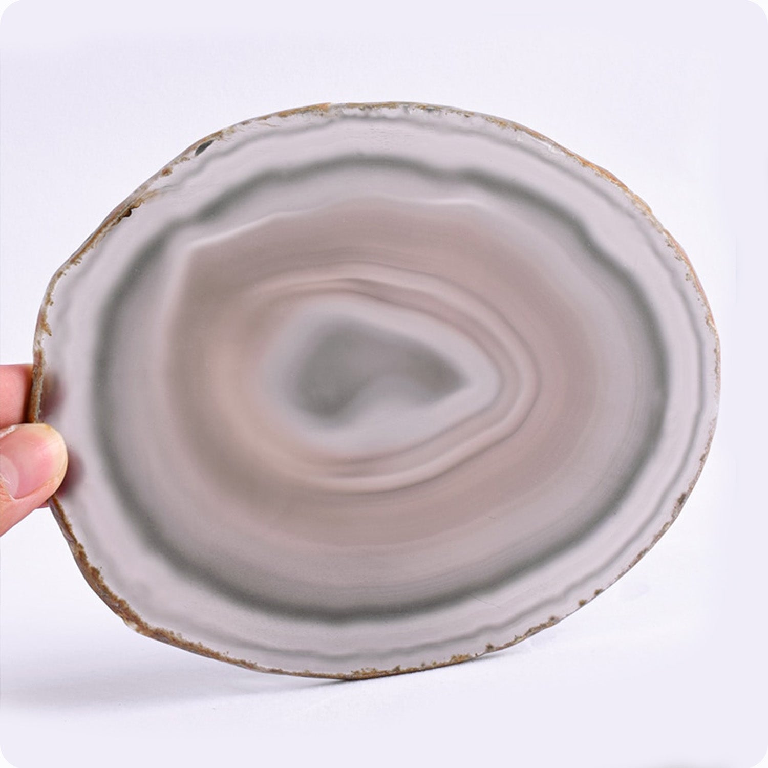 Natural Agate Slice Wine Salver/Jewelry Tray