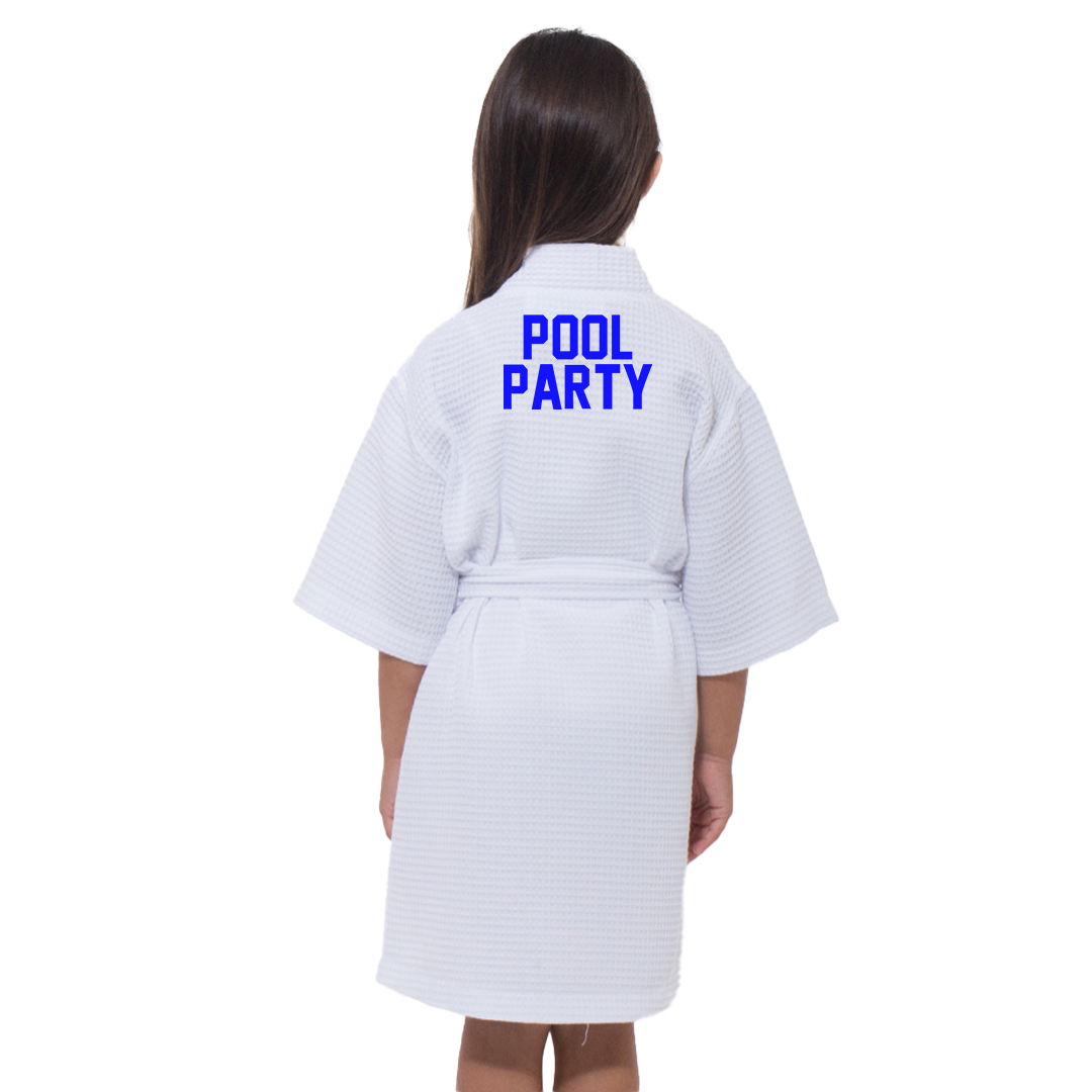 Pool Party Kids Waffle Robe