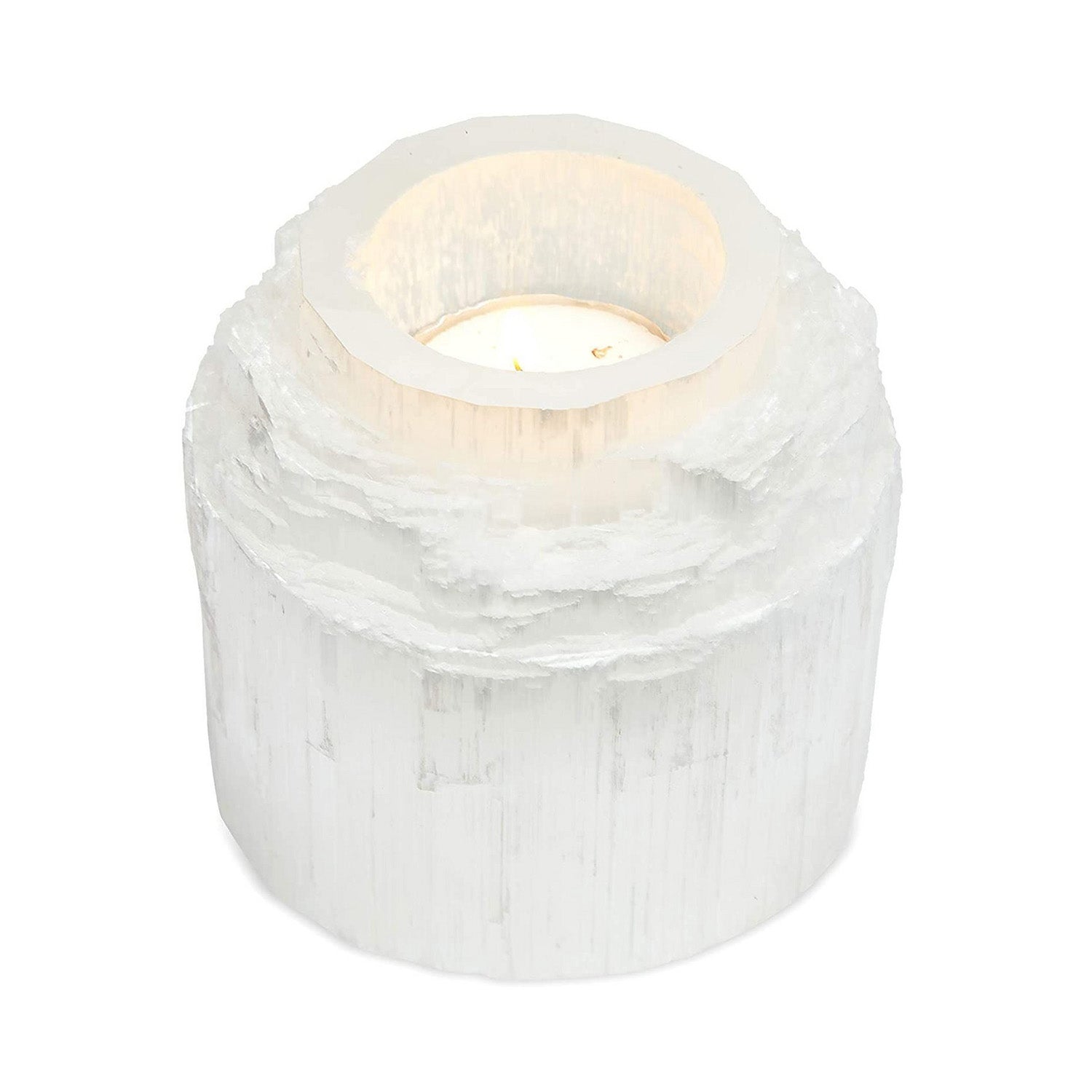 Selenite Tea Light Holder