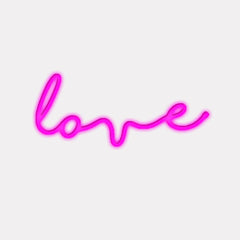 Love NEON sign in pink