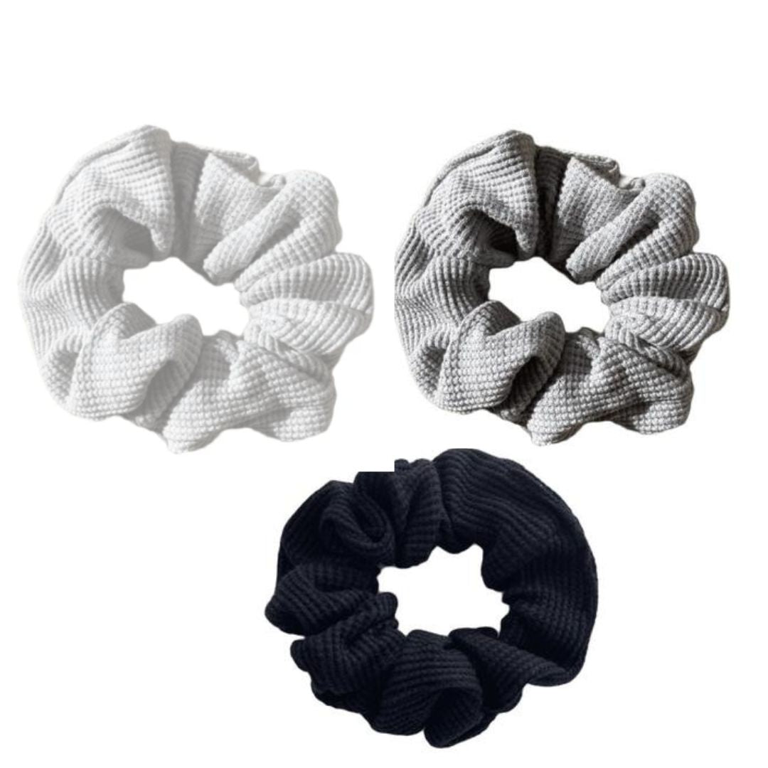 Set of Three Waffle Scrunchies