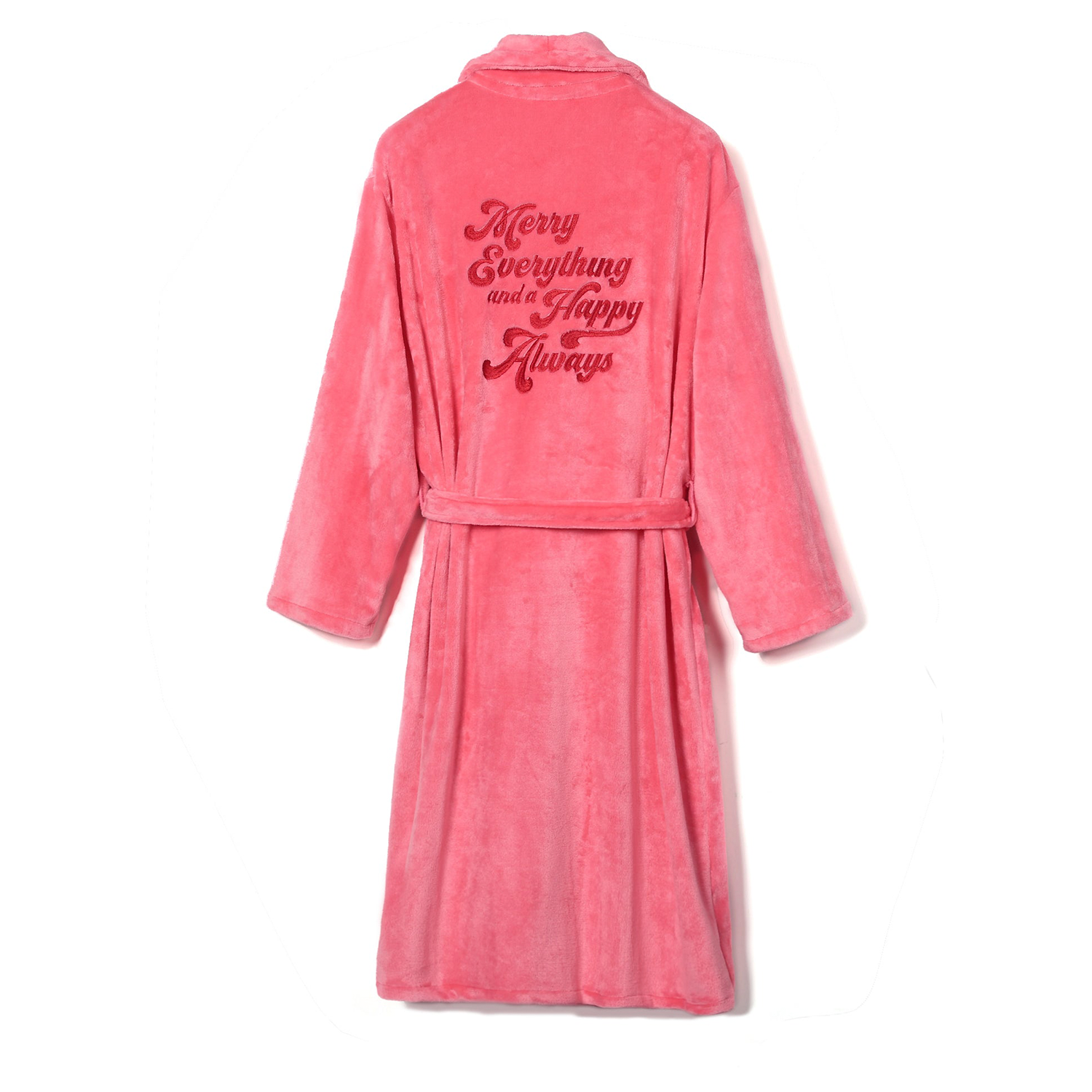 Merry Everything and A Happy Always Plush Fleece Robe