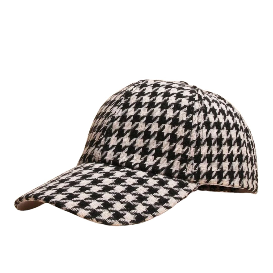 Houndstooth Pattern Baseball Cap