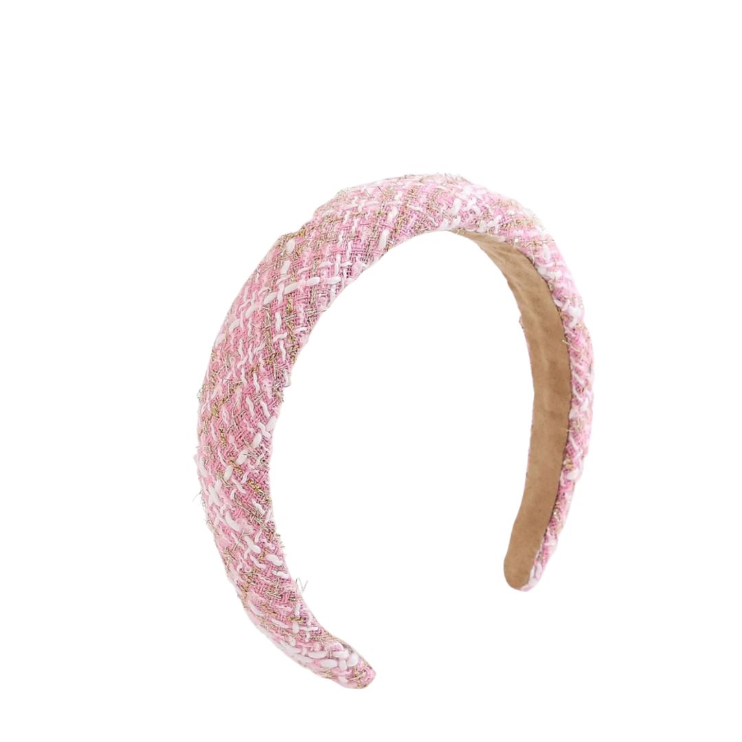 Pink Tweed Headband