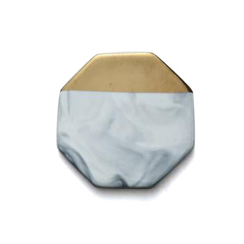 Gilded edge Ceramic Coaster - Cocus Pocus